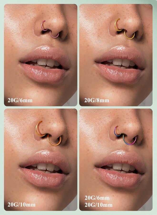 Drperfect 36Pcs 20G Nose Ring Hoop for Women Men 316L Stainless Steel Helix Tragus Lip Septum Ring Cartilage Earring Hoop Piercing Jewelry - Image 3